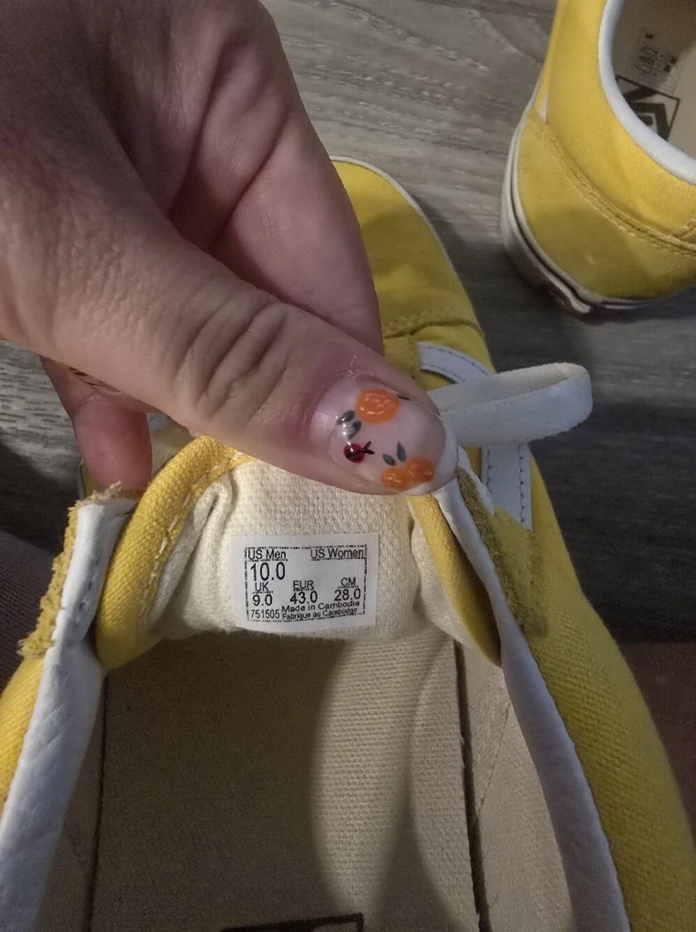 Vans Yellow Low-Top Sneakers with White Stripe